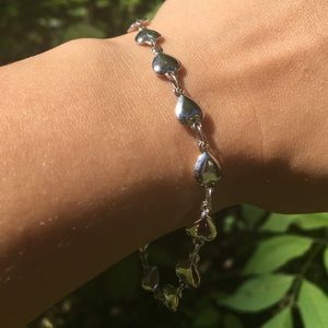 Silver Heart Charm Bracelet